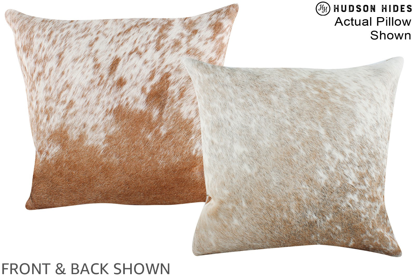 Salt and Pepper Brown Cowhide Pillow #A15318