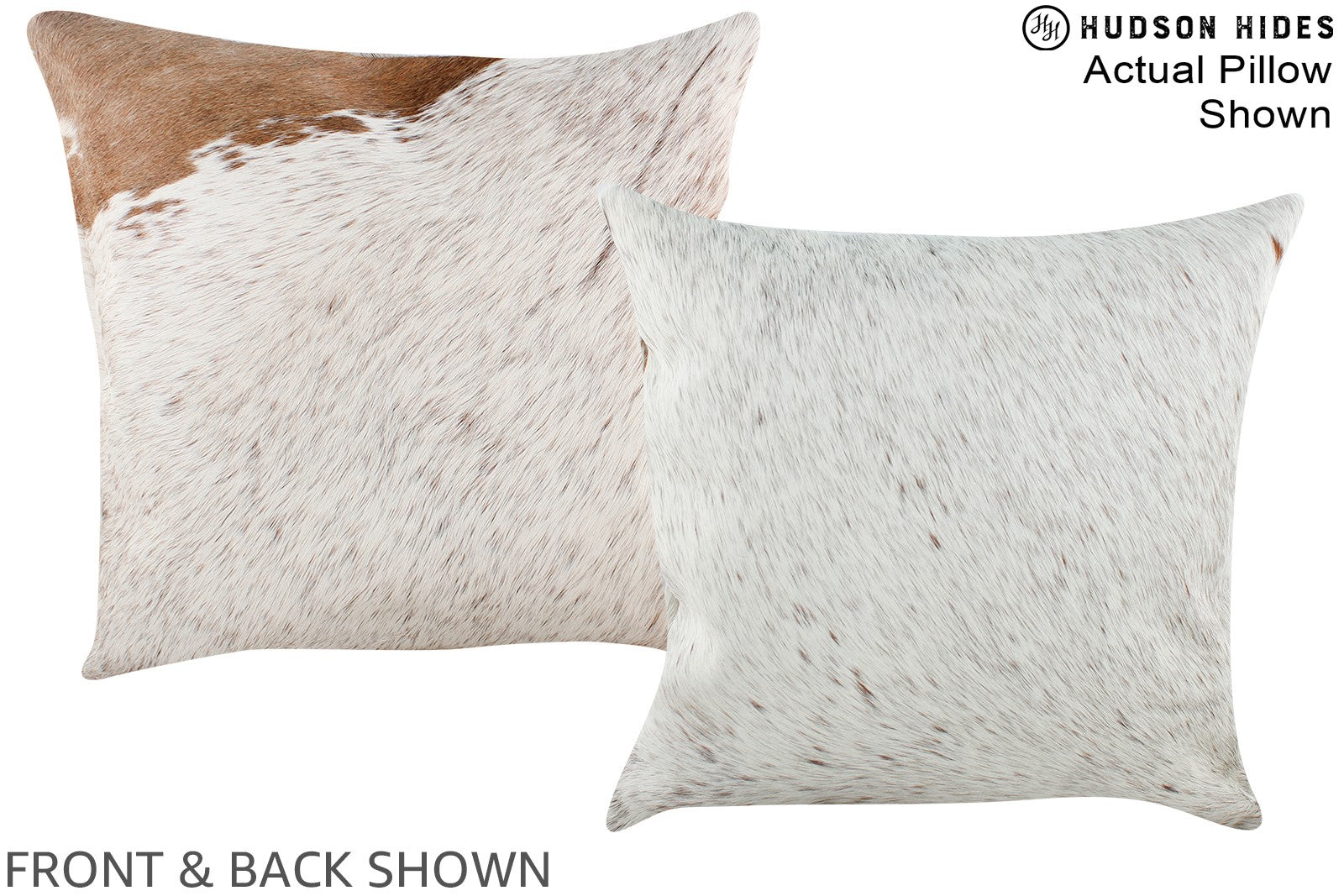 Salt and Pepper Brown Cowhide Pillow #A15335