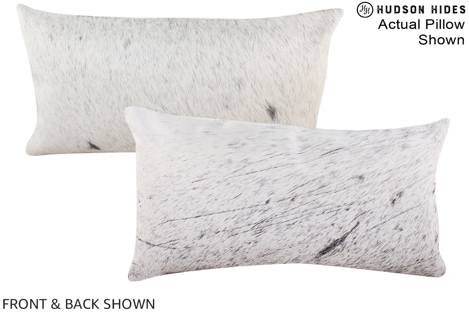 Salt and Pepper Black Cowhide Pillow #A15412