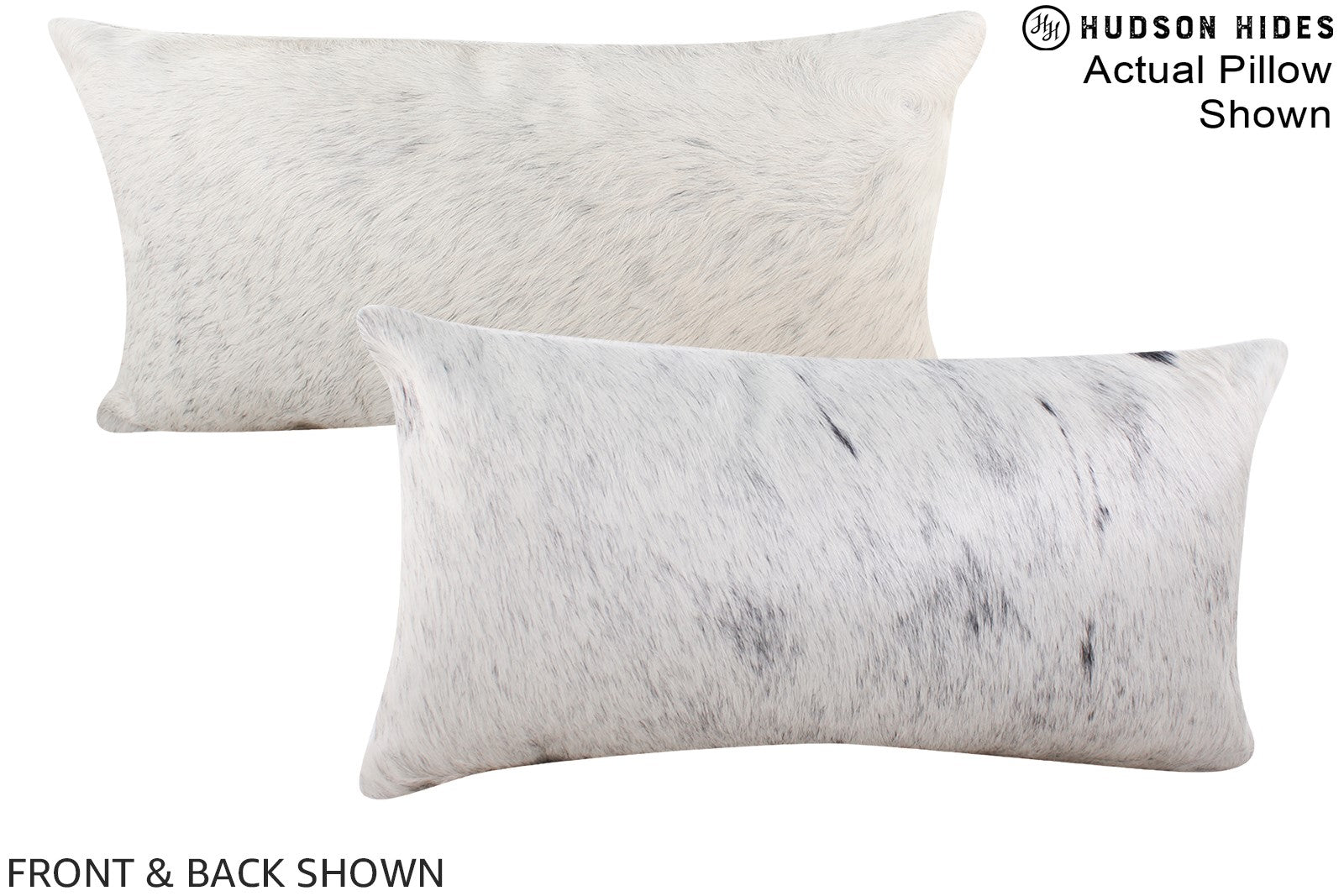 Salt and Pepper Black Cowhide Pillow #A15439