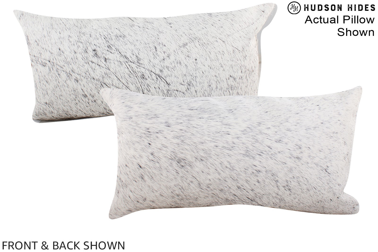 Salt and Pepper Black Cowhide Pillow #A15446