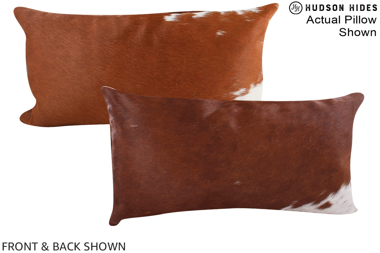 Brown and White Cowhide Pillow #A15534