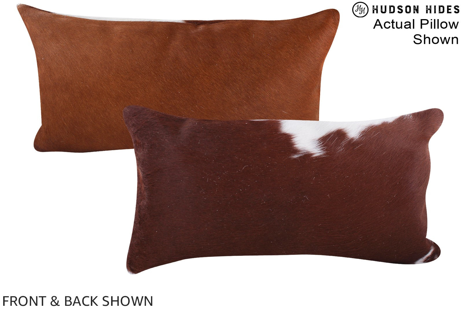 Brown and White Cowhide Pillow #A15550