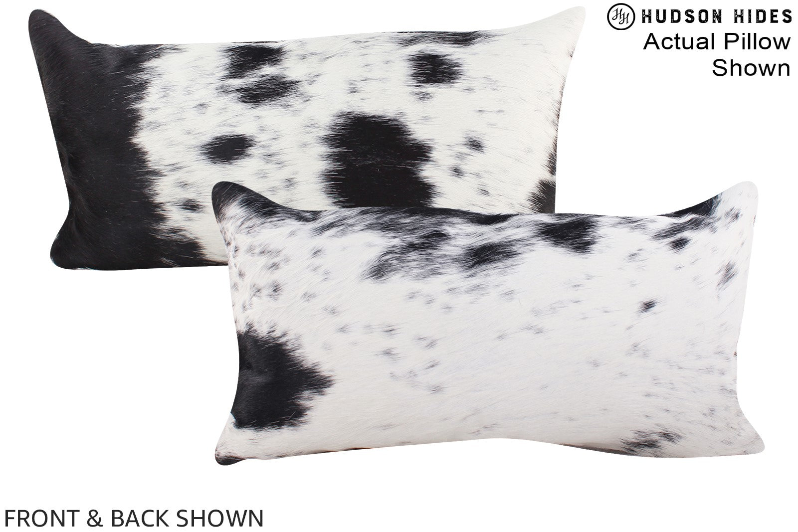 Black and White Cowhide Pillow #A15585