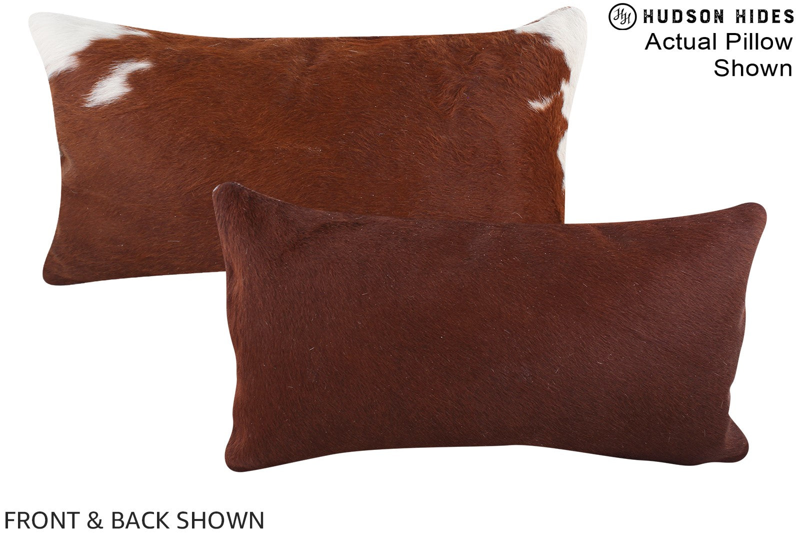 Brown and White Cowhide Pillow #A15591