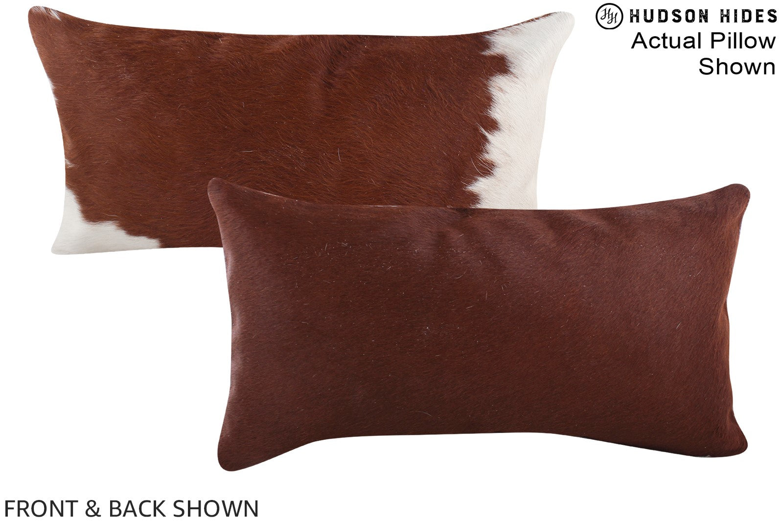 Brown and White Cowhide Pillow #A15604