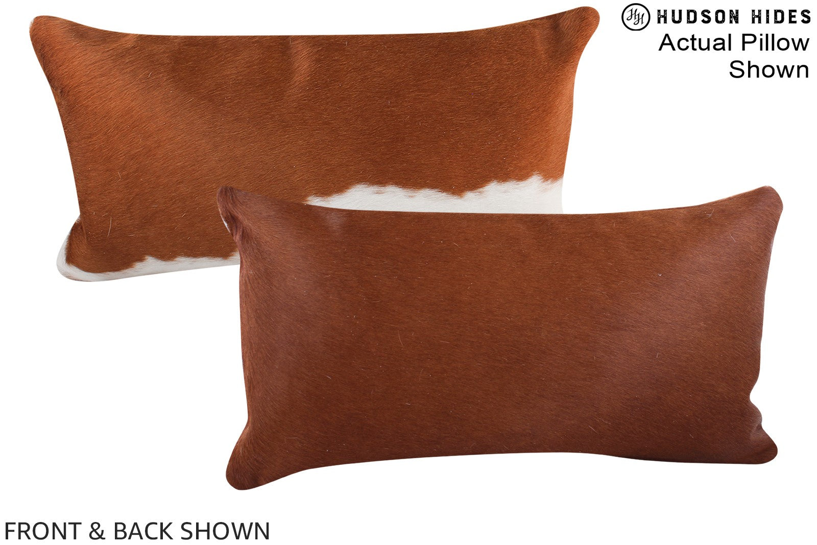 Brown and White Cowhide Pillow #A15605