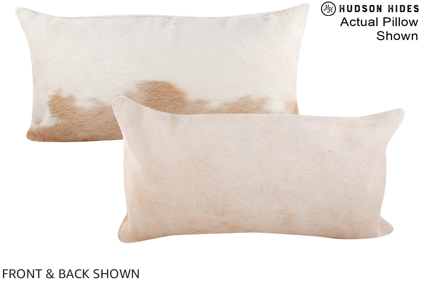 Beige and White Cowhide Pillow #A15609
