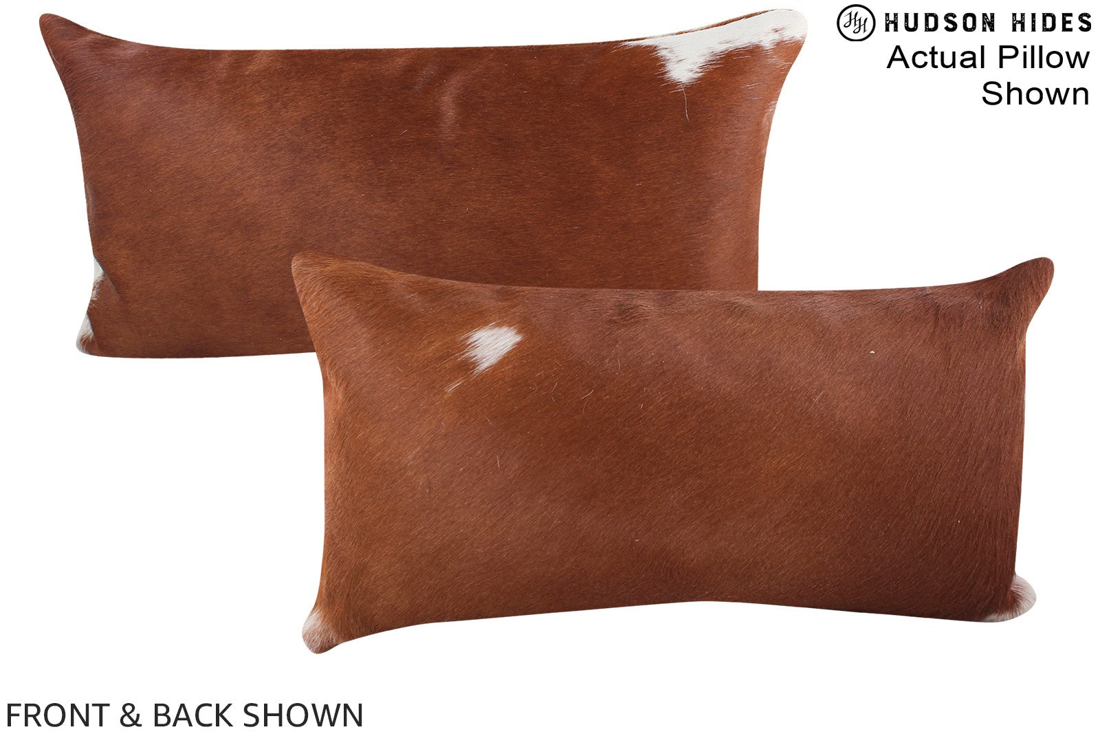 Brown and White Cowhide Pillow #A15612