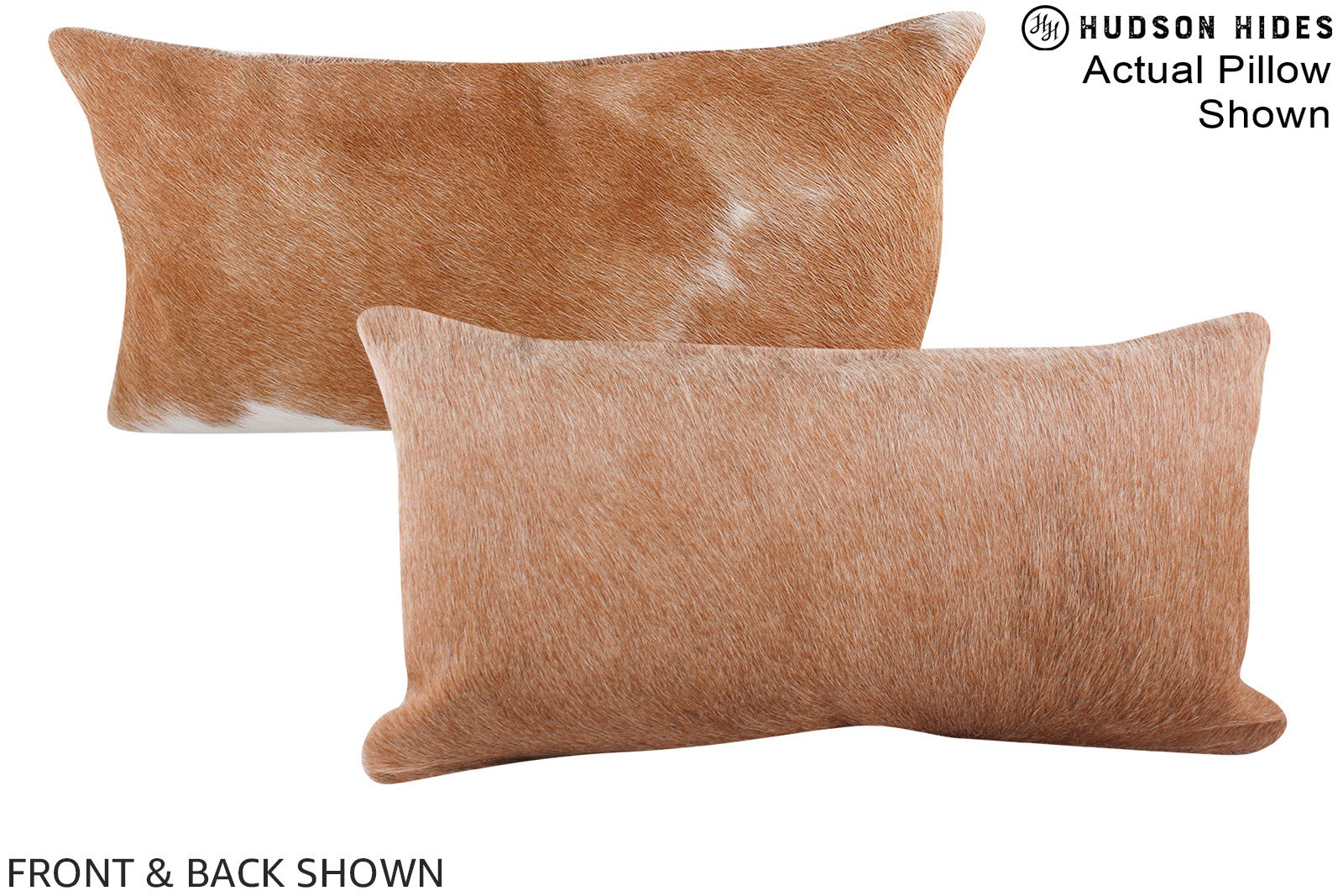 Beige and White Cowhide Pillow #A15615