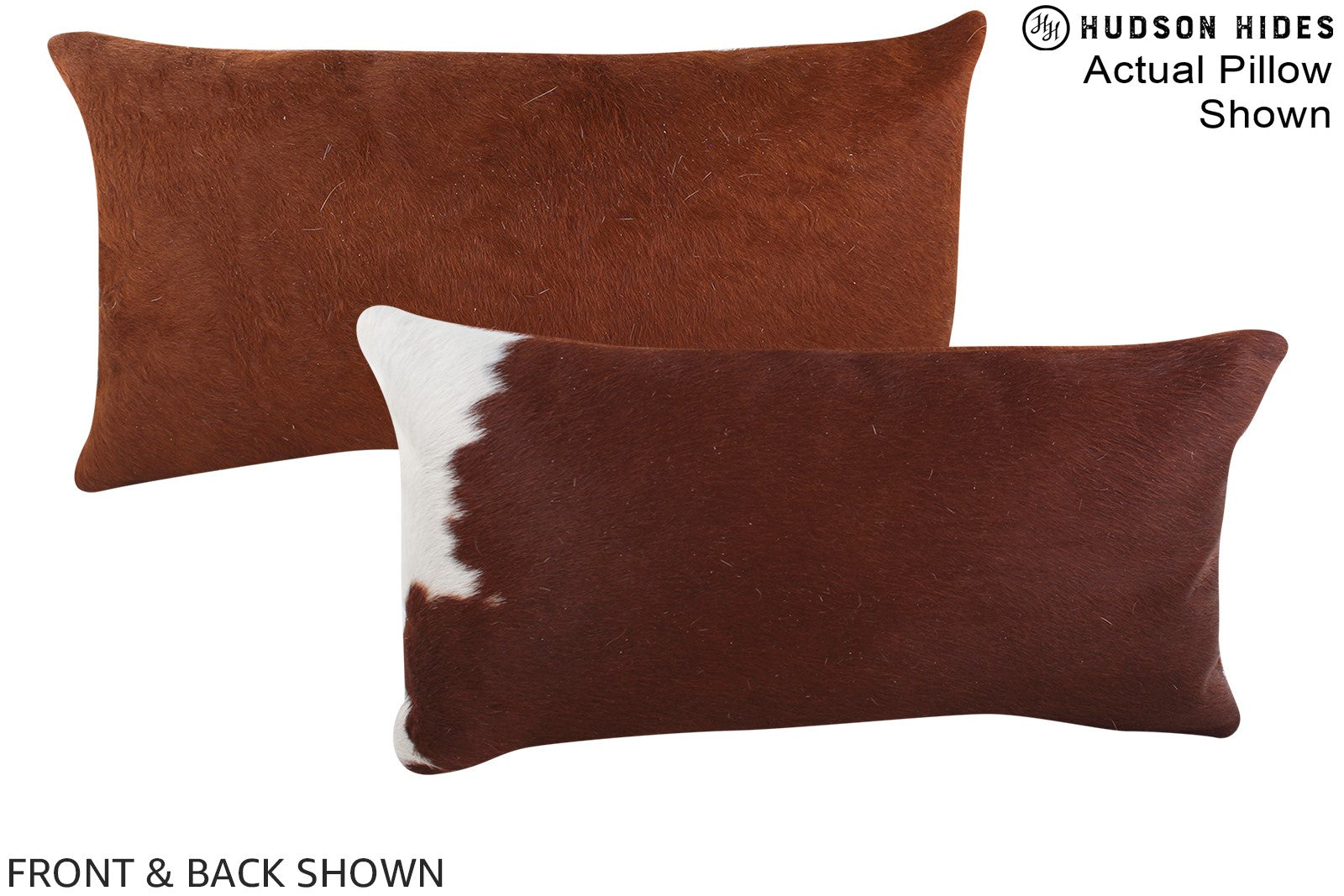 Brown and White Cowhide Pillow #A15620