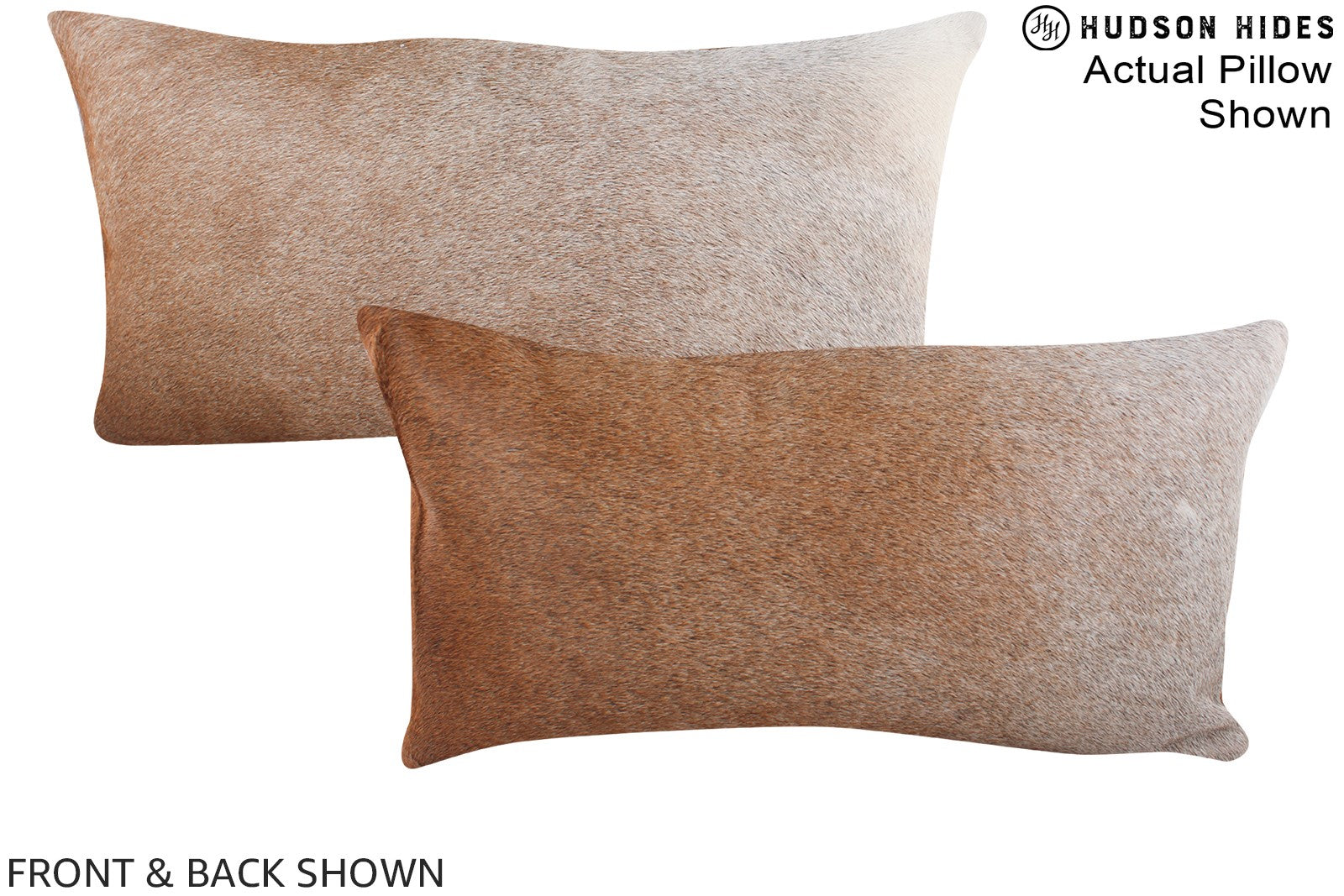 Grey with Beige Cowhide Pillow #A15625