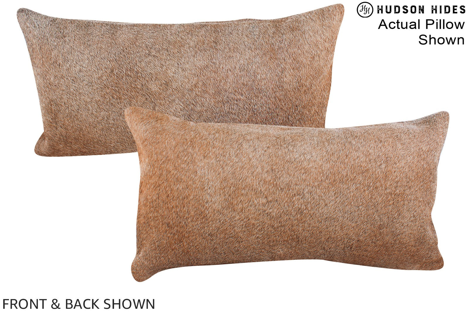 Grey with Beige Cowhide Pillow #A15627