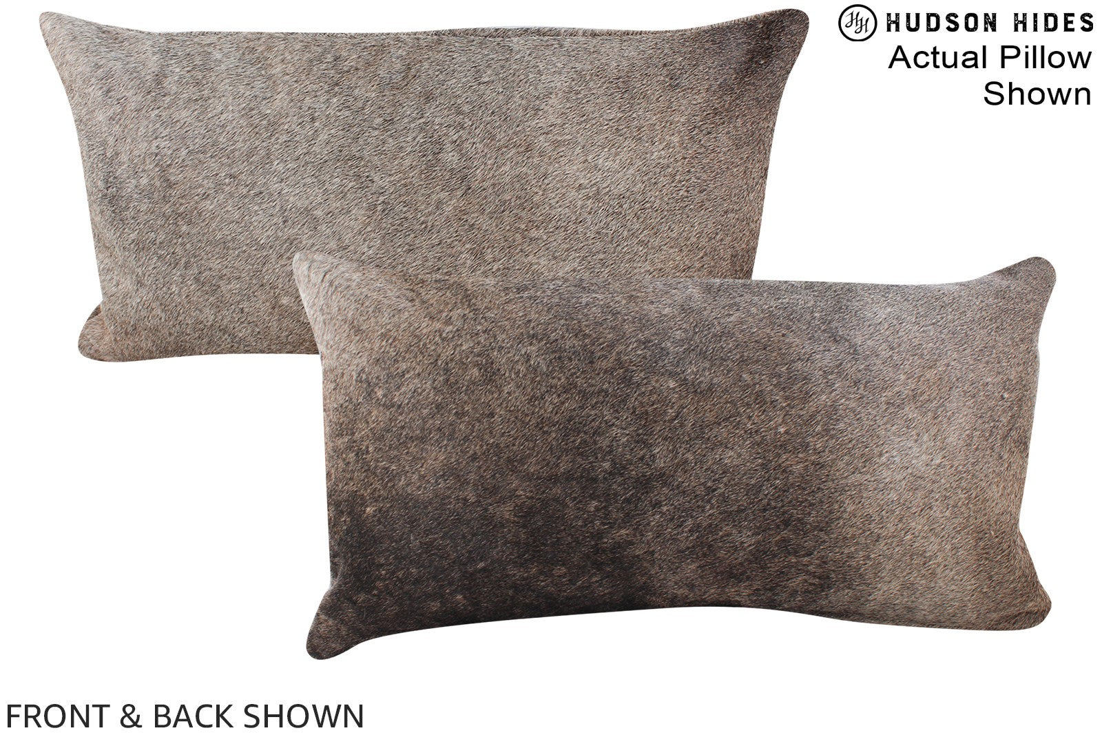 Grey with Beige Cowhide Pillow #A15632