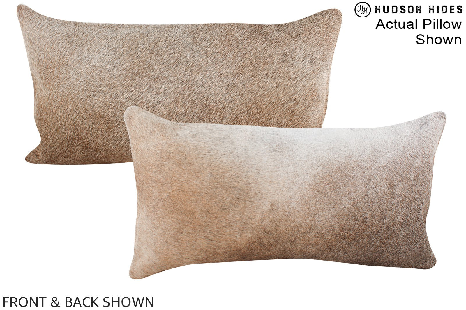 Grey with Beige Cowhide Pillow #A15643