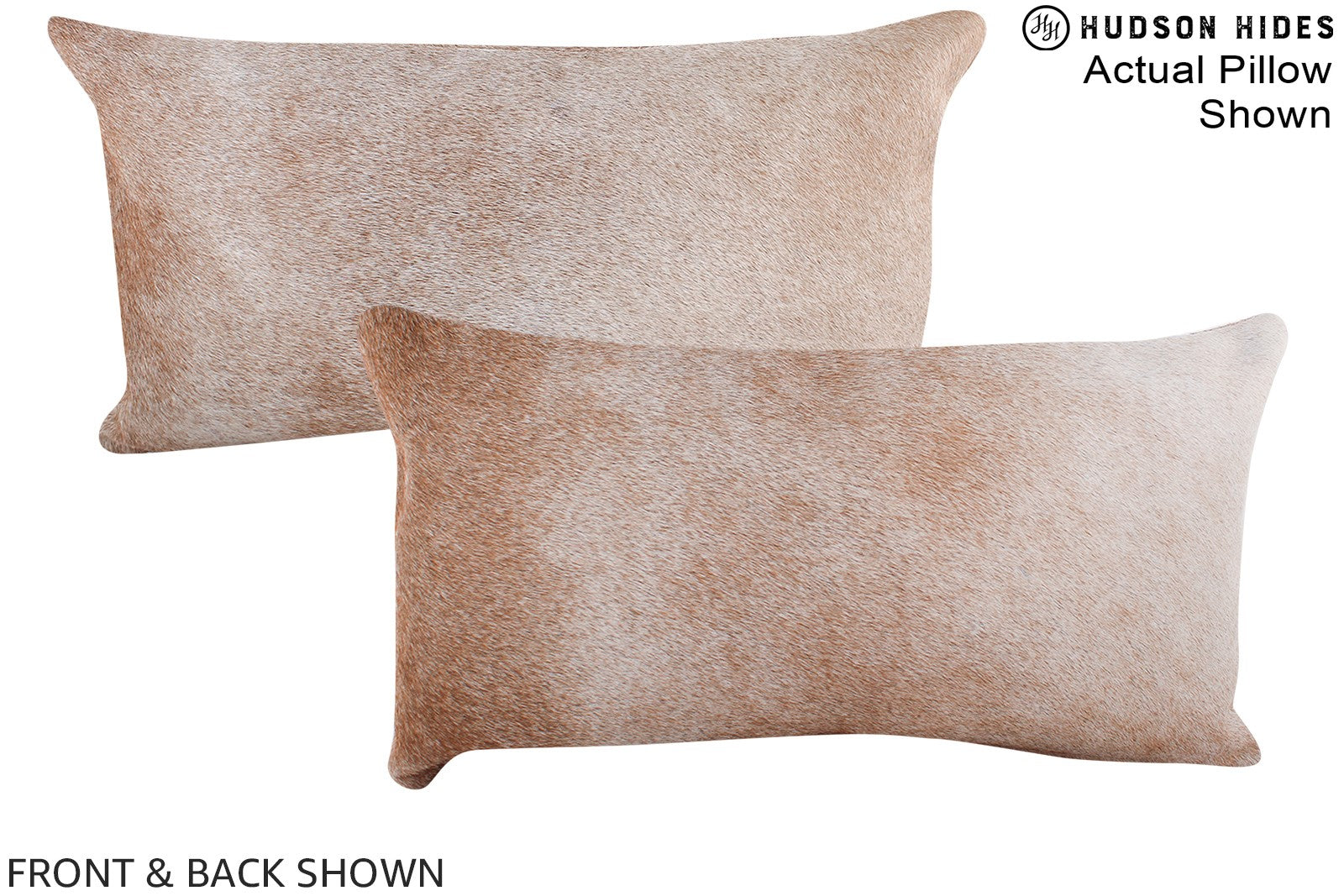 Grey with Beige Cowhide Pillow #A15650