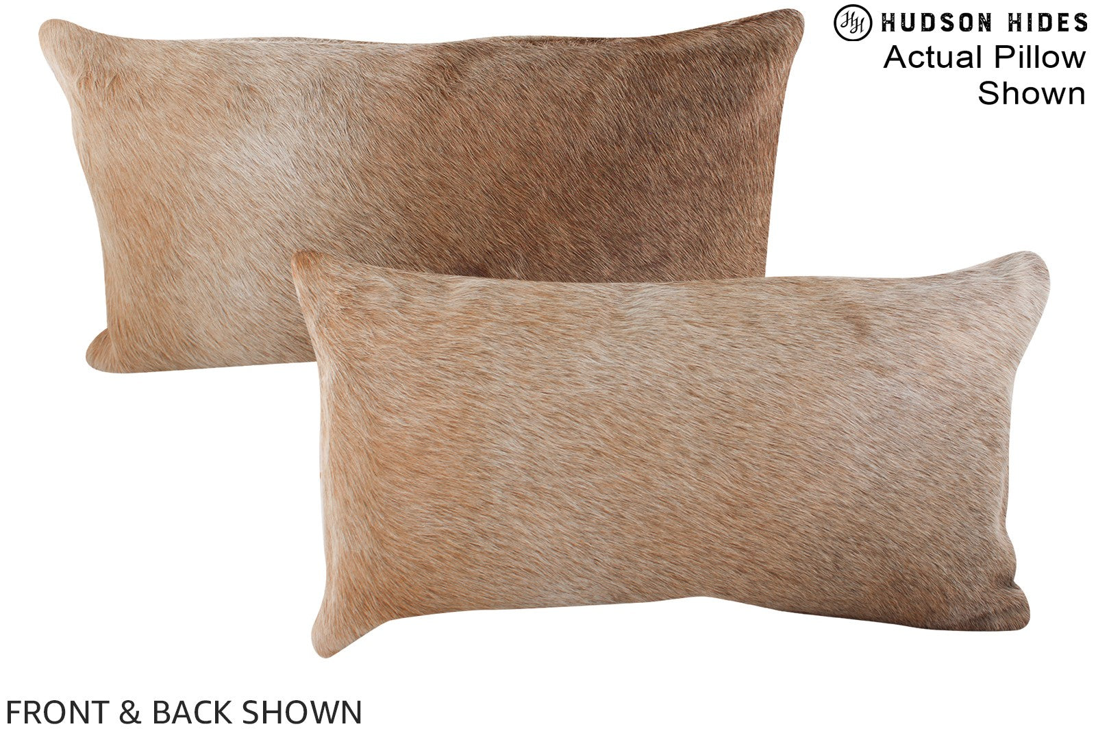 Grey with Beige Cowhide Pillow #A15653