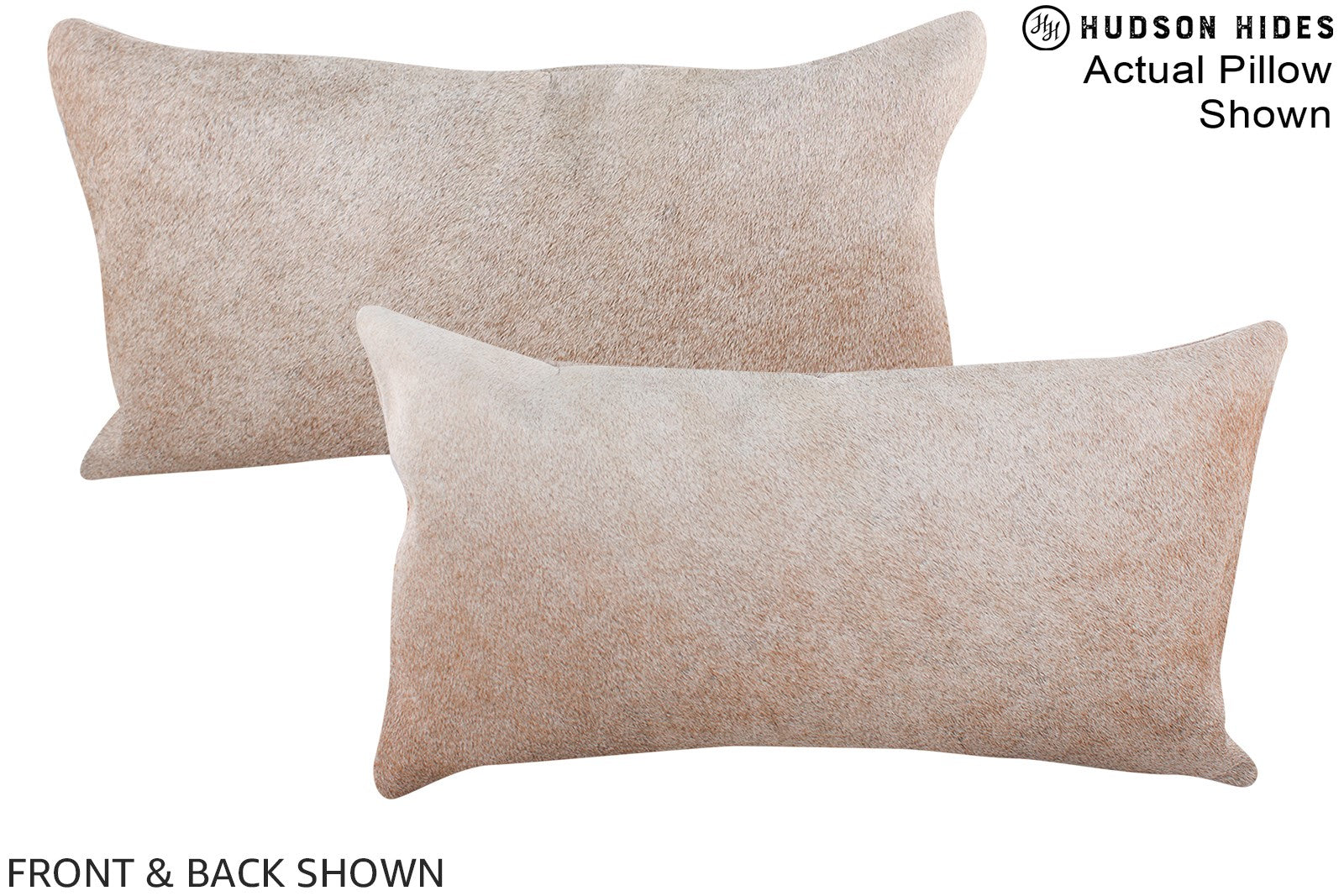 Grey with Beige Cowhide Pillow #A15679