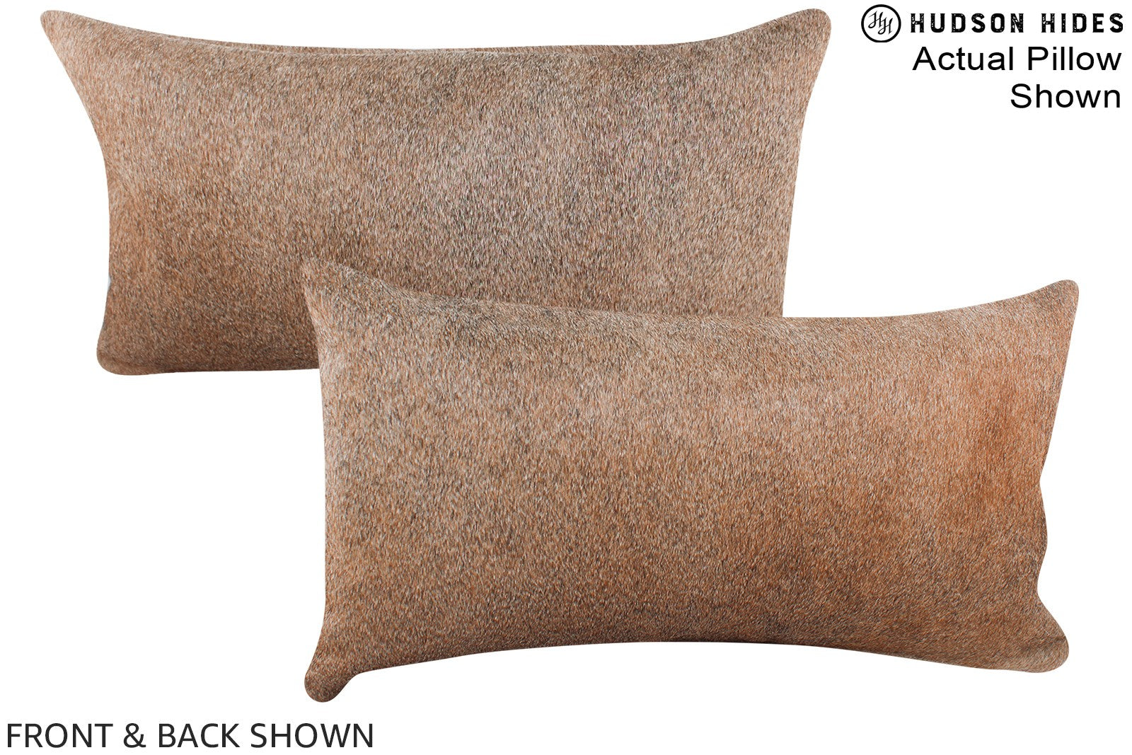 Grey with Beige Cowhide Pillow #A15690