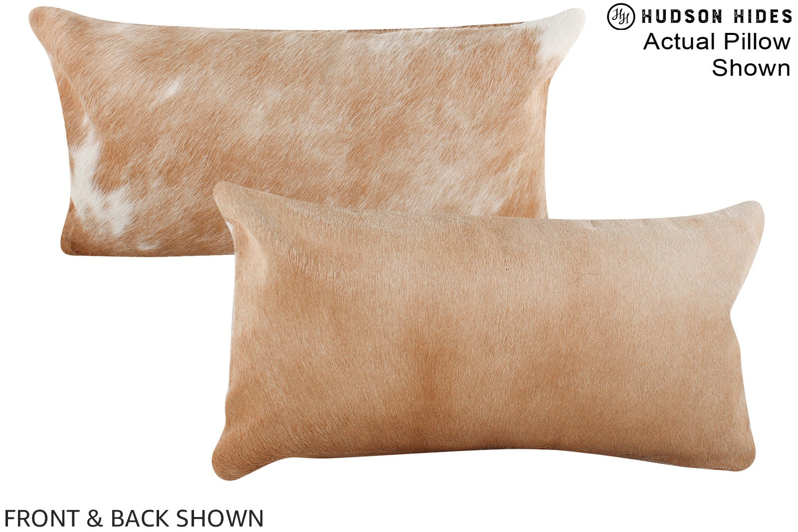 Beige and White Cowhide Pillow #A15692