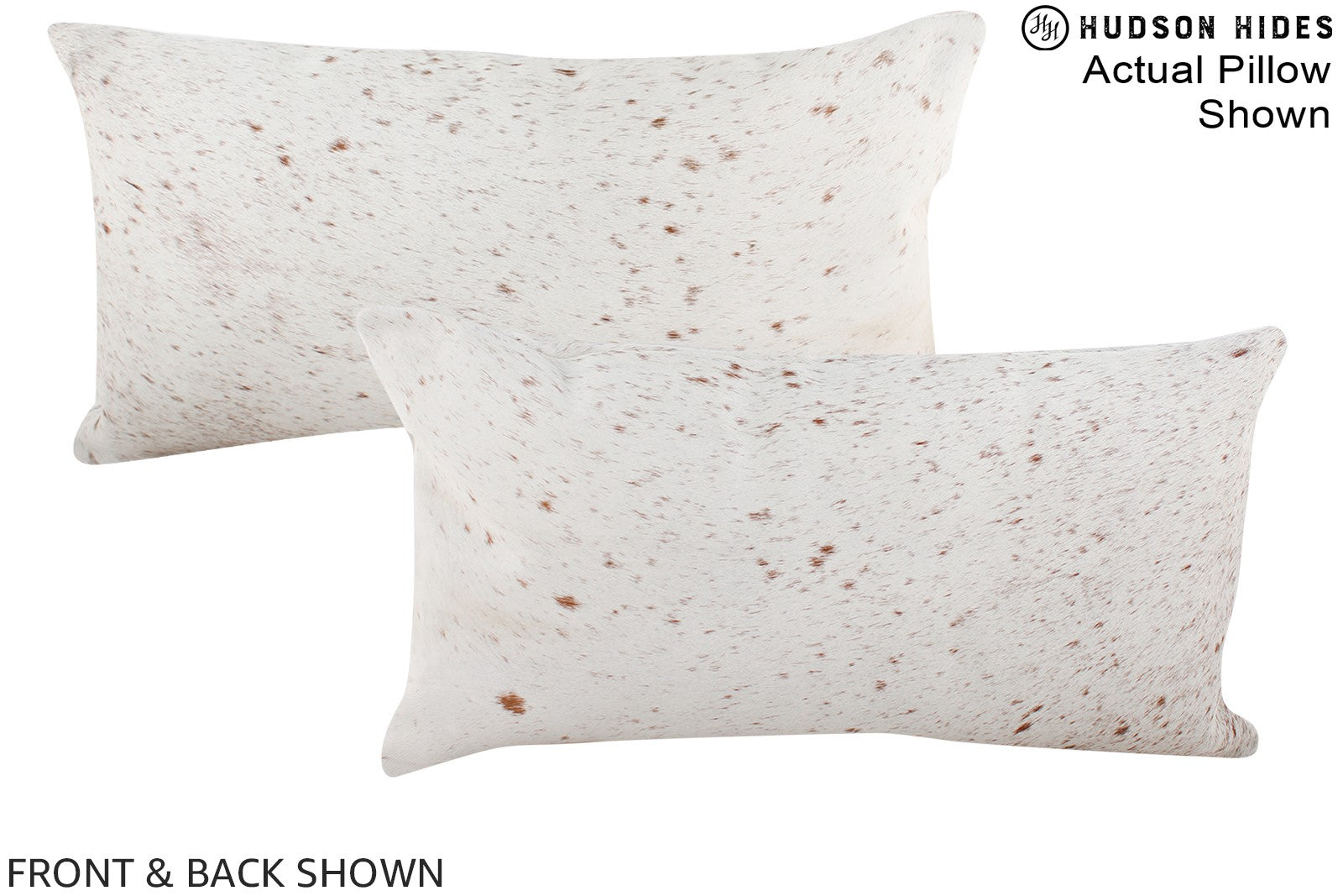 Salt and Pepper Brown Cowhide Pillow #A15733