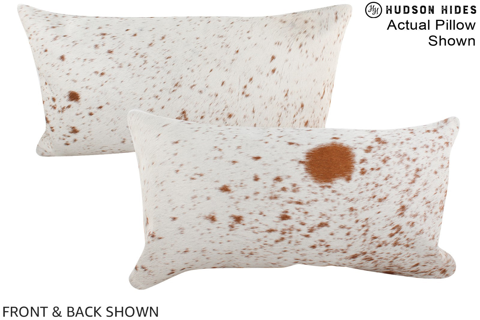 Salt and Pepper Brown Cowhide Pillow #A15756