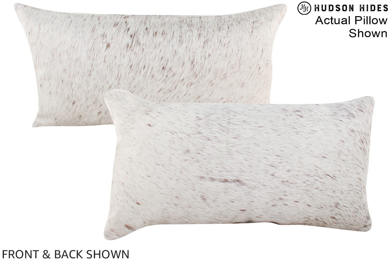 Salt and Pepper Brown Cowhide Pillow #A15767