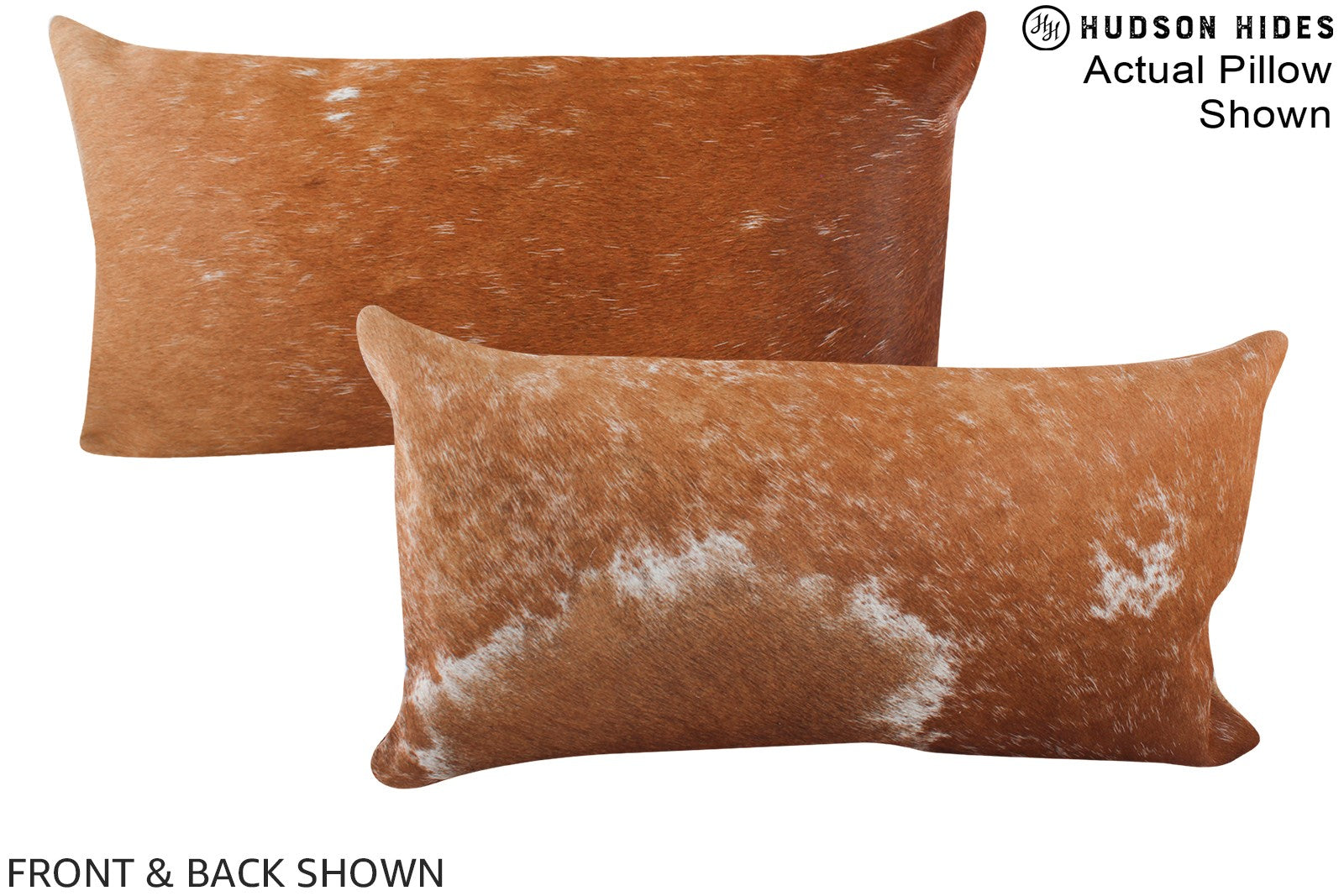 Salt and Pepper Brown Cowhide Pillow #A15773