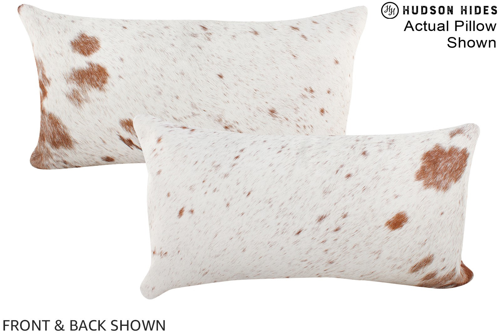 Salt and Pepper Brown Cowhide Pillow #A15777