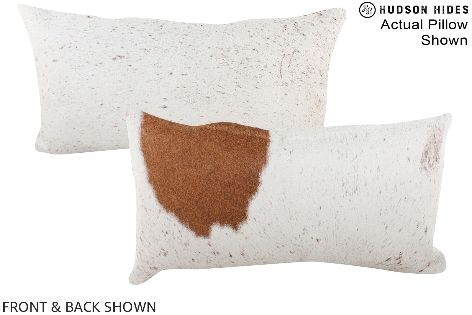 Salt and Pepper Brown Cowhide Pillow #A15778