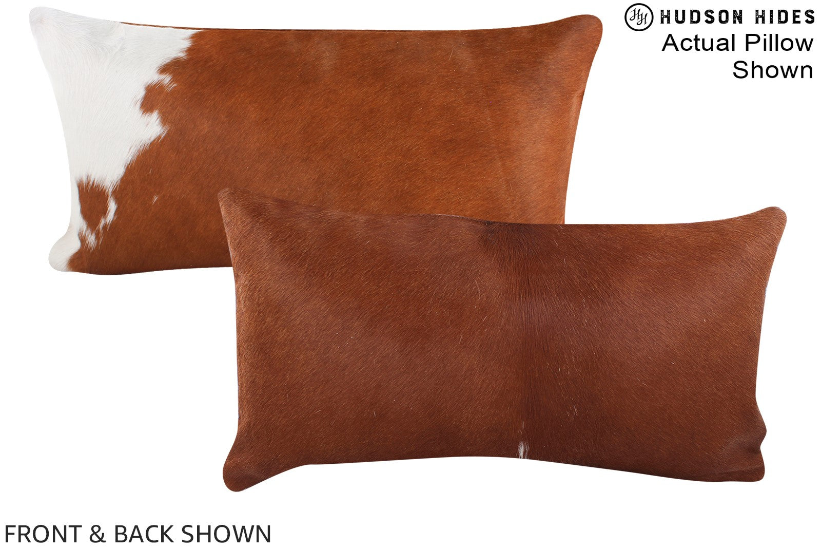 Brown and White Cowhide Pillow #A15782