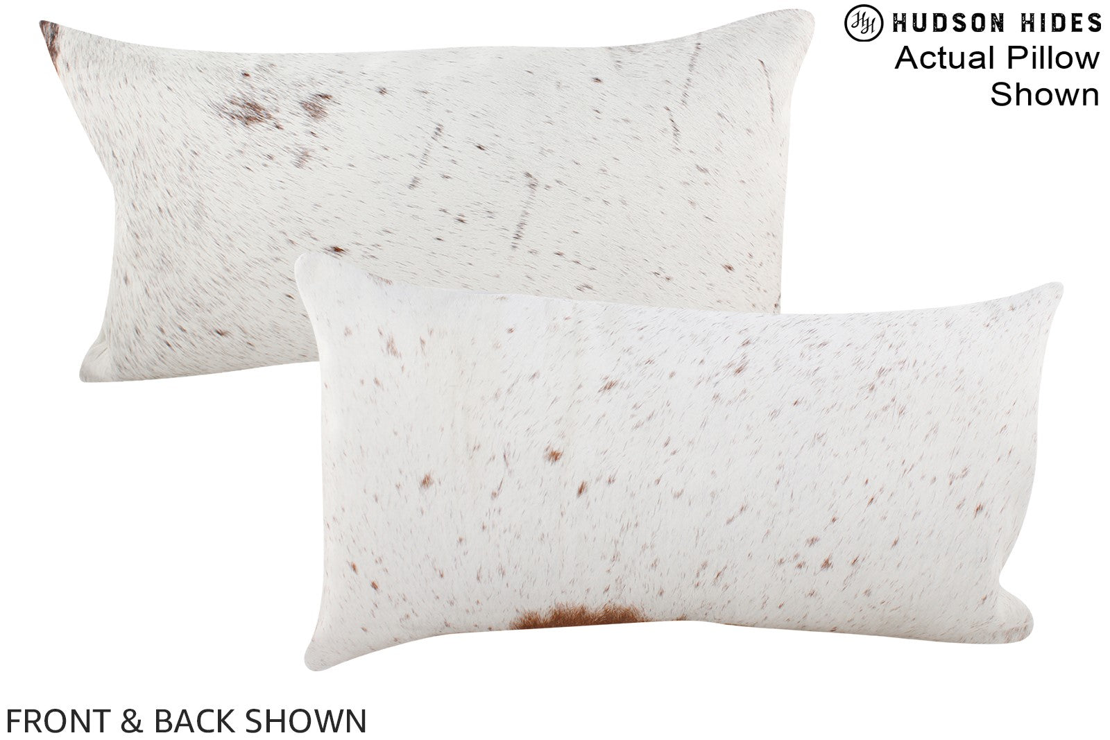 Salt and Pepper Brown Cowhide Pillow #A15792