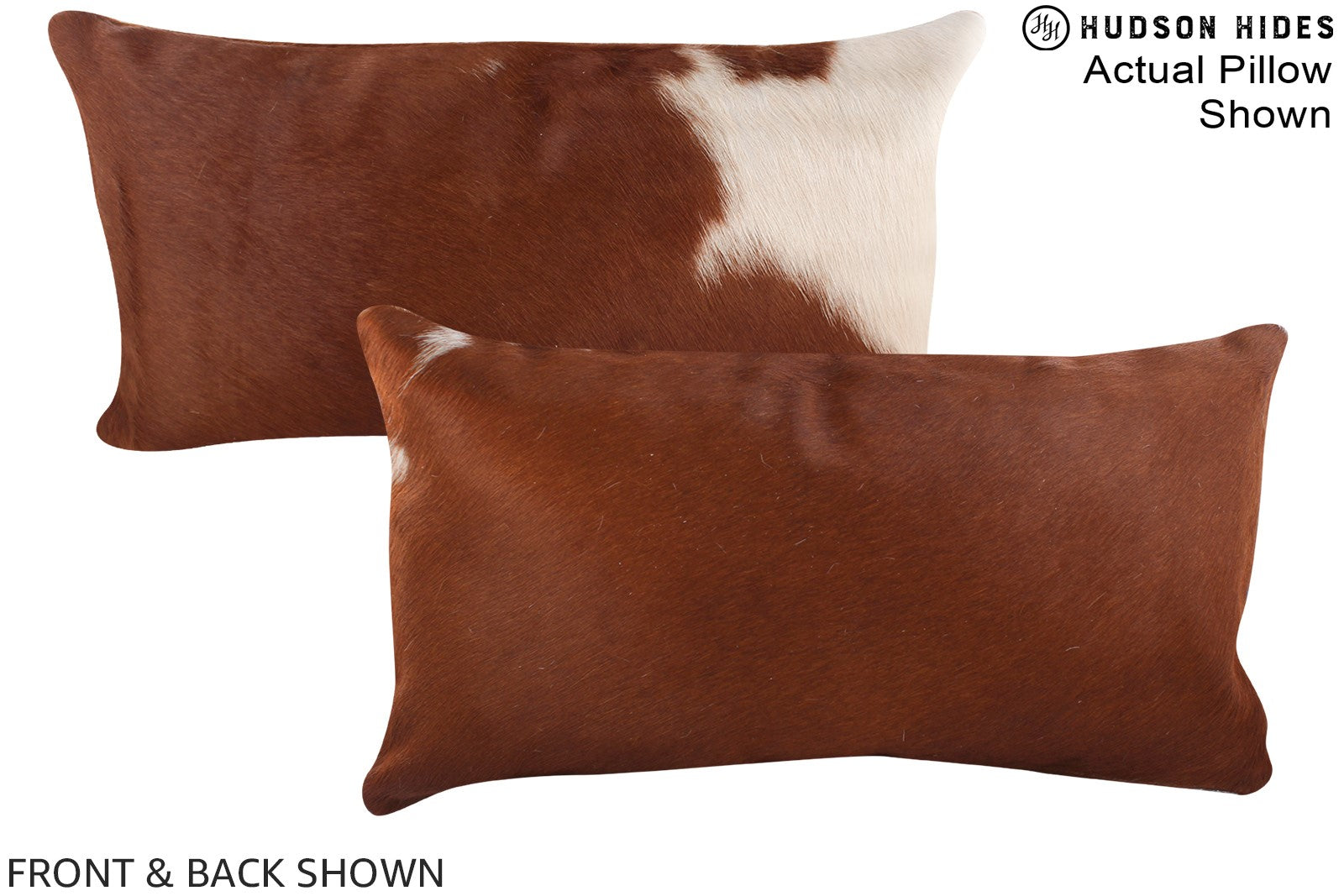 Brown and White Cowhide Pillow #A15806