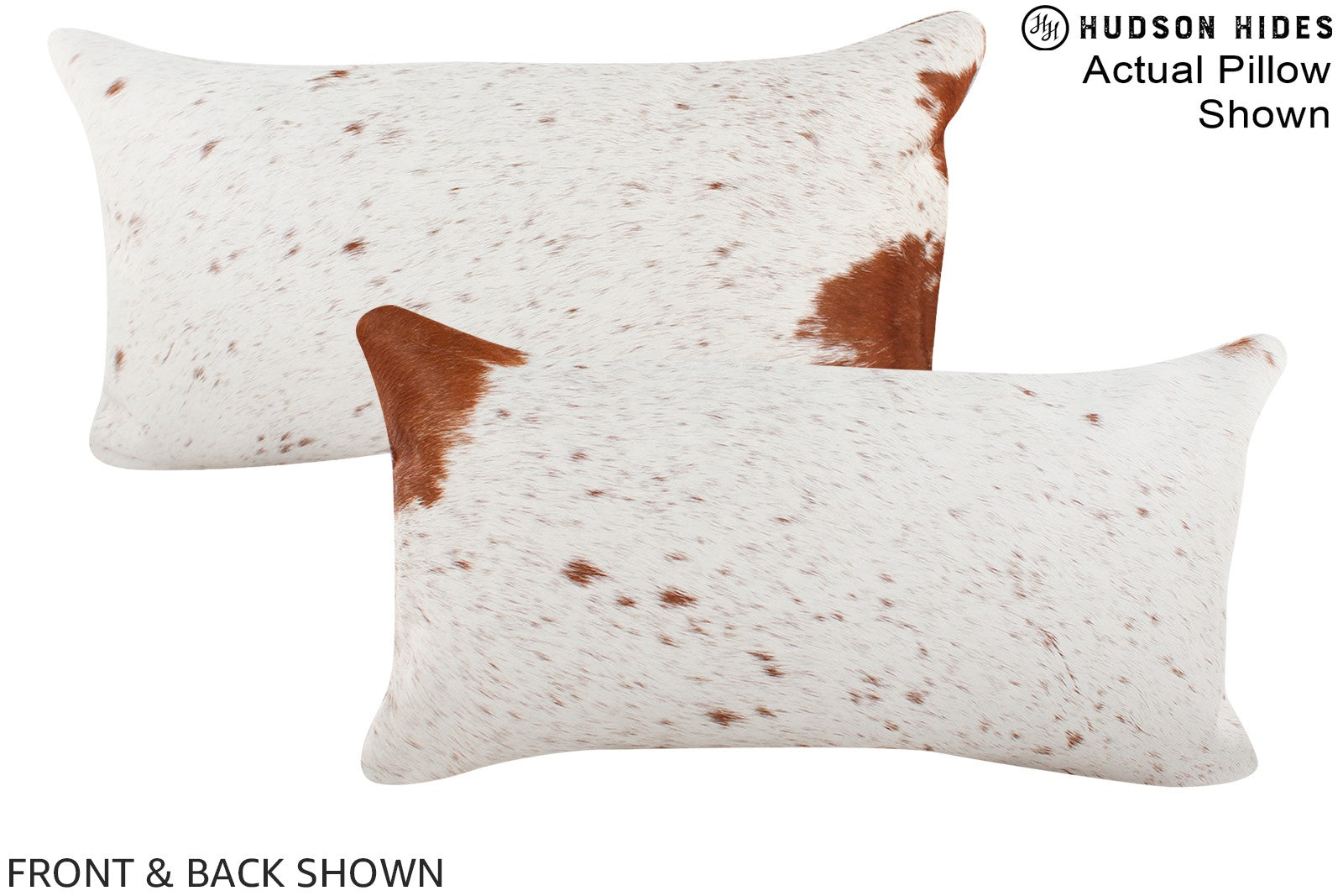 Salt and Pepper Brown Cowhide Pillow #A15811