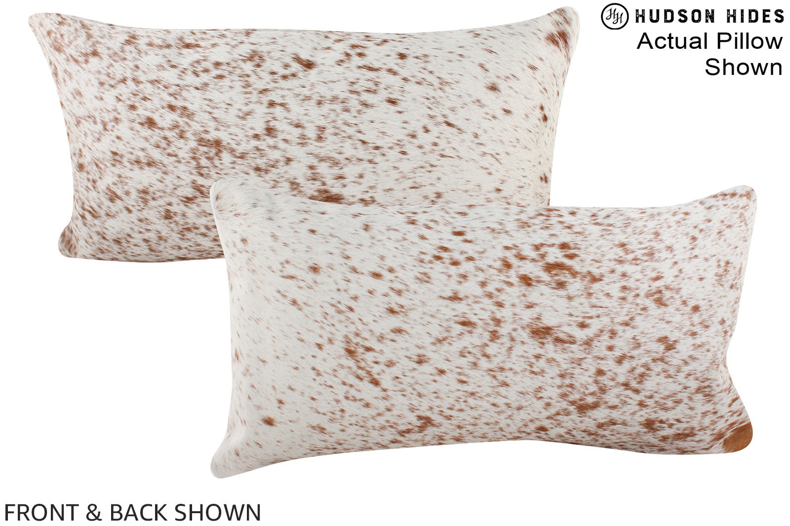 Salt and Pepper Brown Cowhide Pillow #A15813