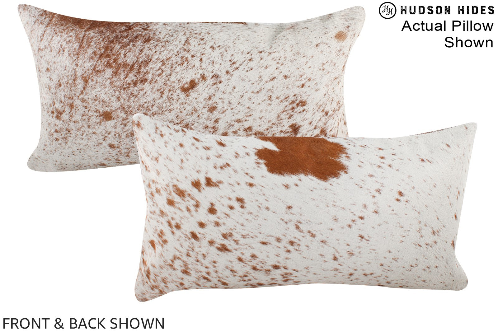 Salt and Pepper Brown Cowhide Pillow #A15816