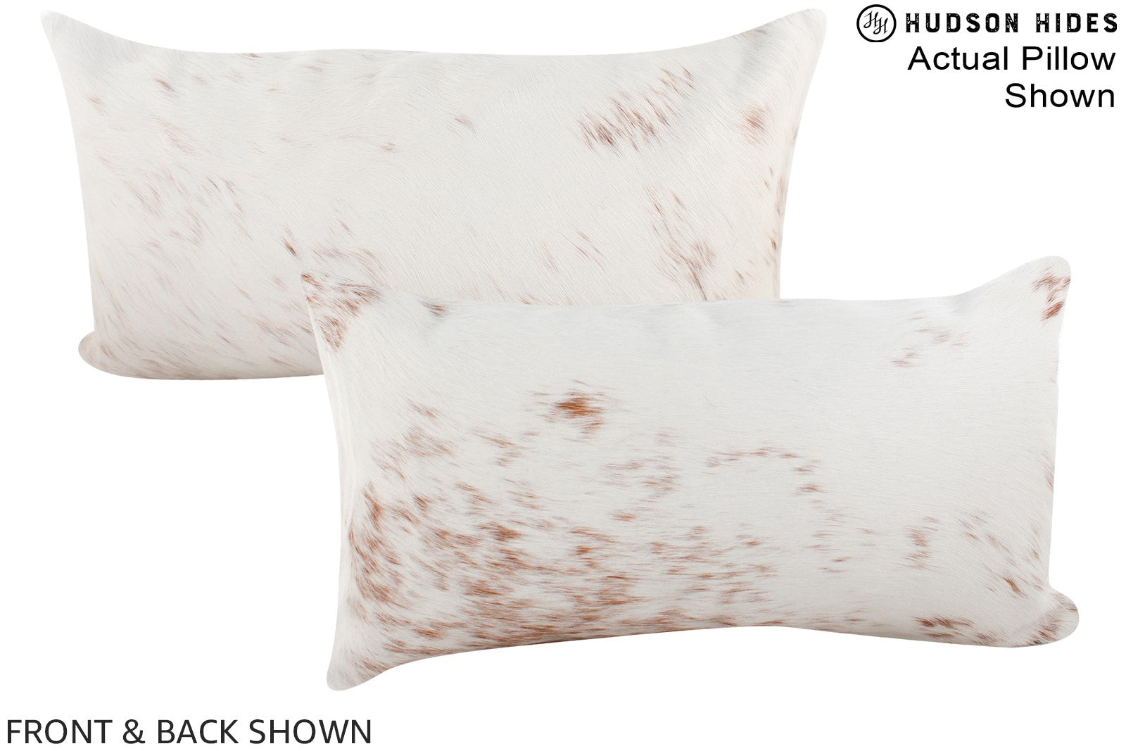 Salt and Pepper Brown Cowhide Pillow #A15829