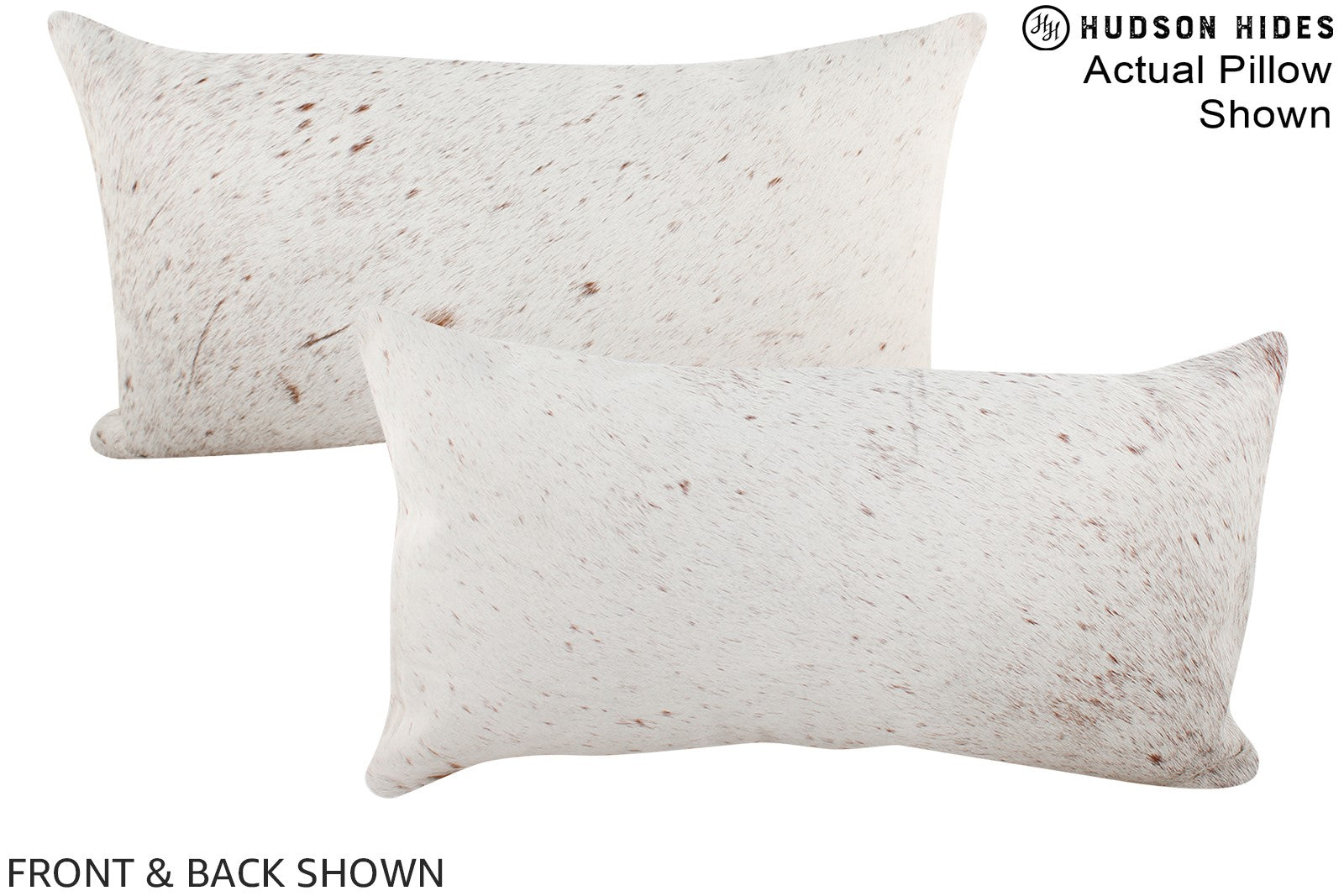 Salt and Pepper Brown Cowhide Pillow #A15836