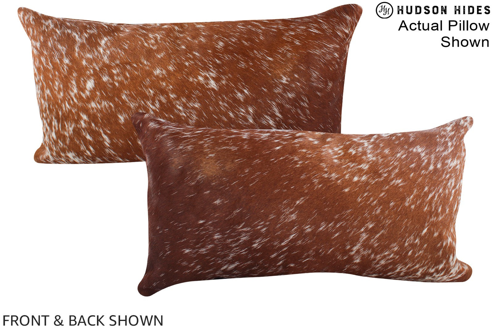 Salt and Pepper Brown Cowhide Pillow #A15839