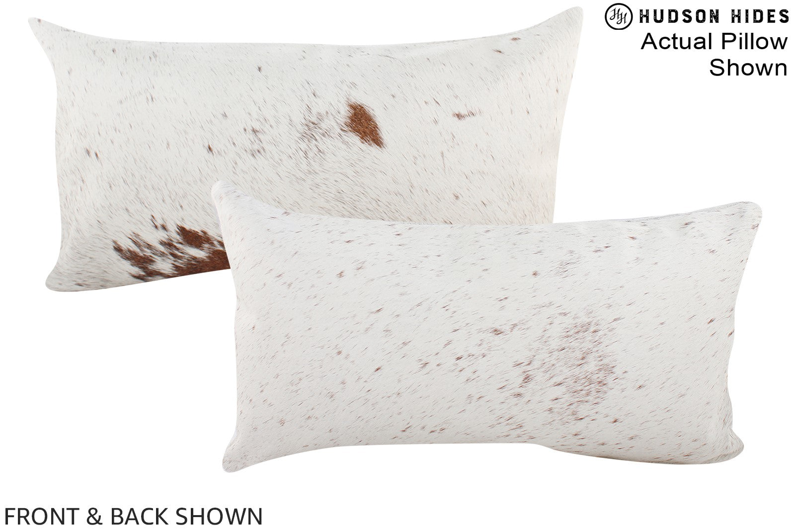 Salt and Pepper Brown Cowhide Pillow #A15847