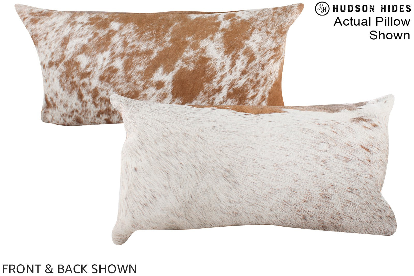 Salt and Pepper Brown Cowhide Pillow #A15880