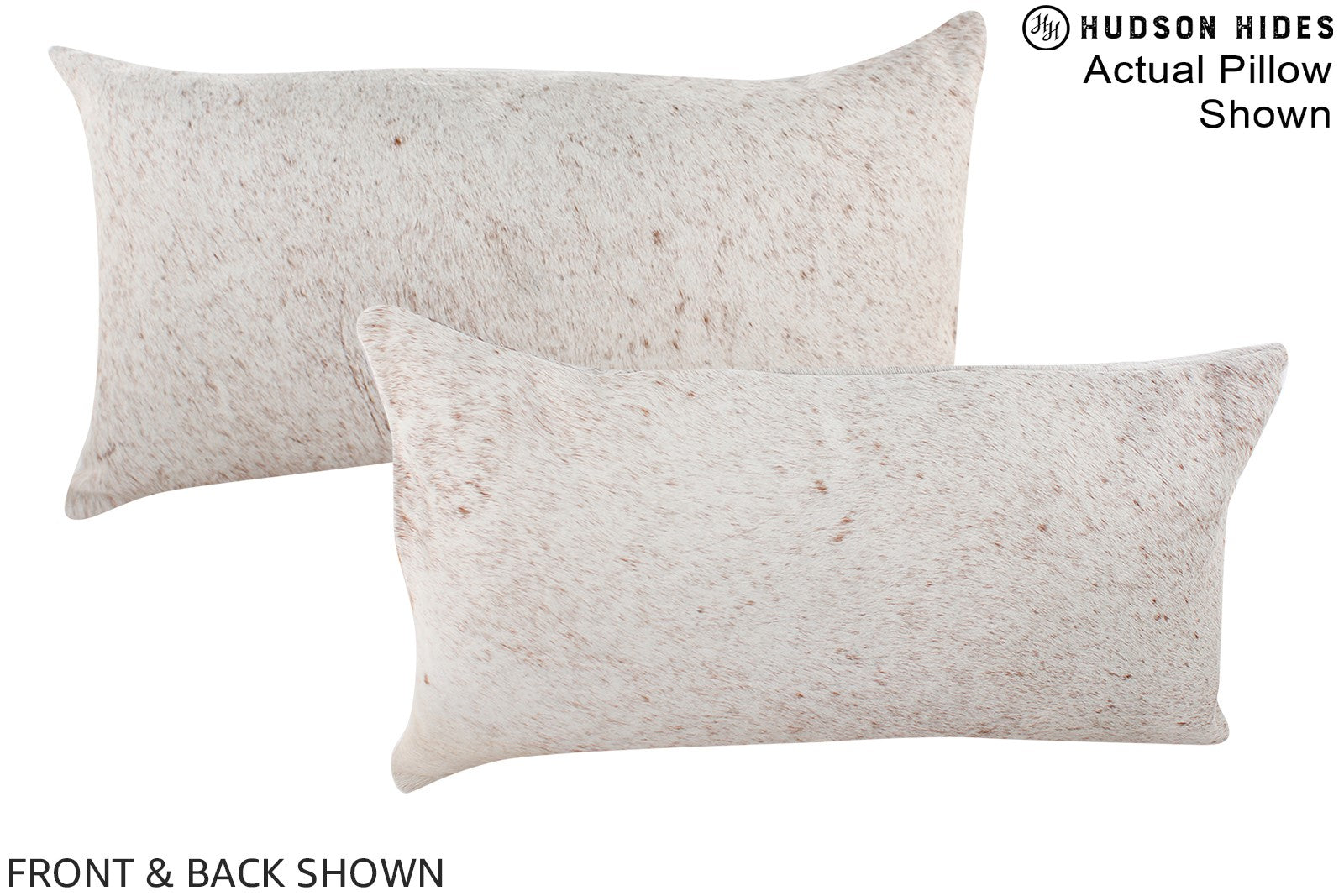 Salt and Pepper Brown Cowhide Pillow #A15881