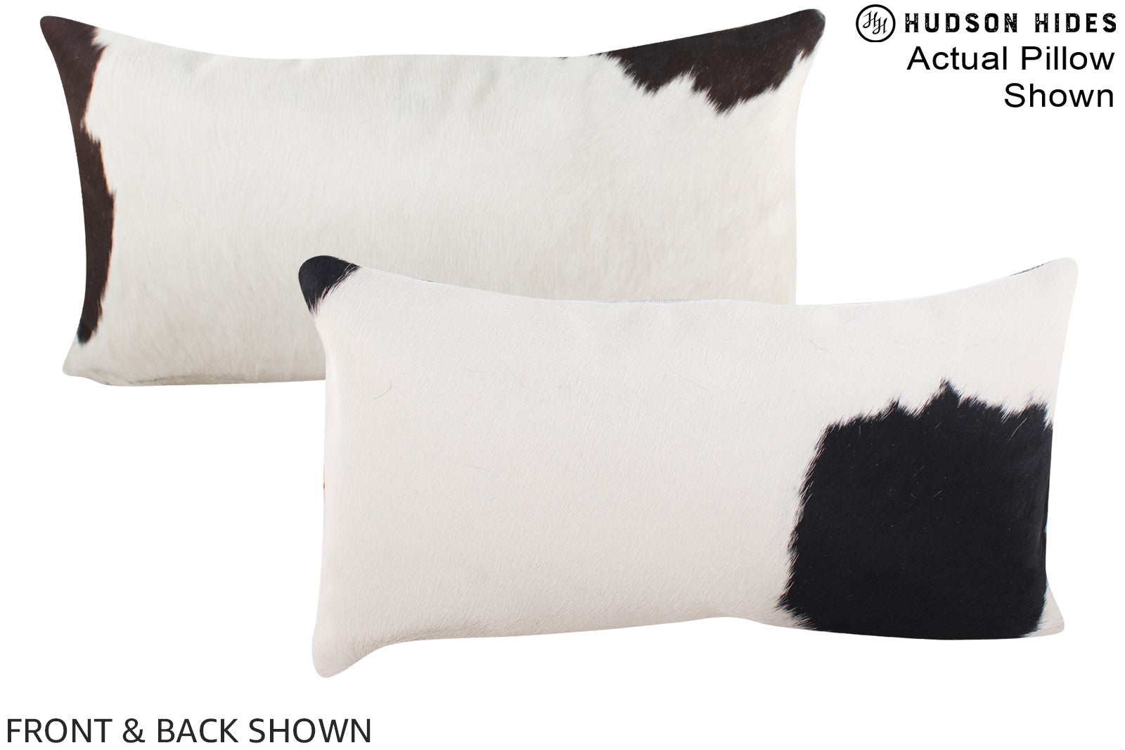 Black and White Cowhide Pillow #A15916