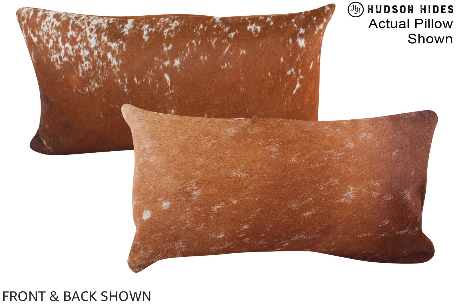 Salt and Pepper Brown Cowhide Pillow #A15939