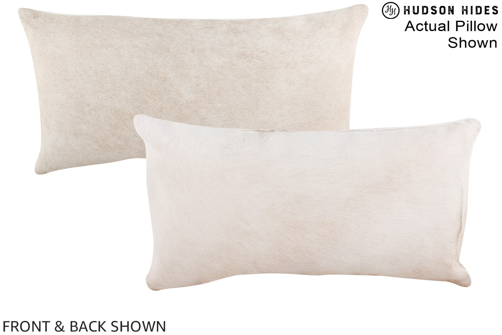 Ivory with Beige Cowhide Pillow #A15948