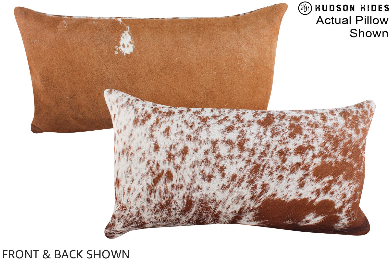 Salt and Pepper Brown Cowhide Pillow #A15966