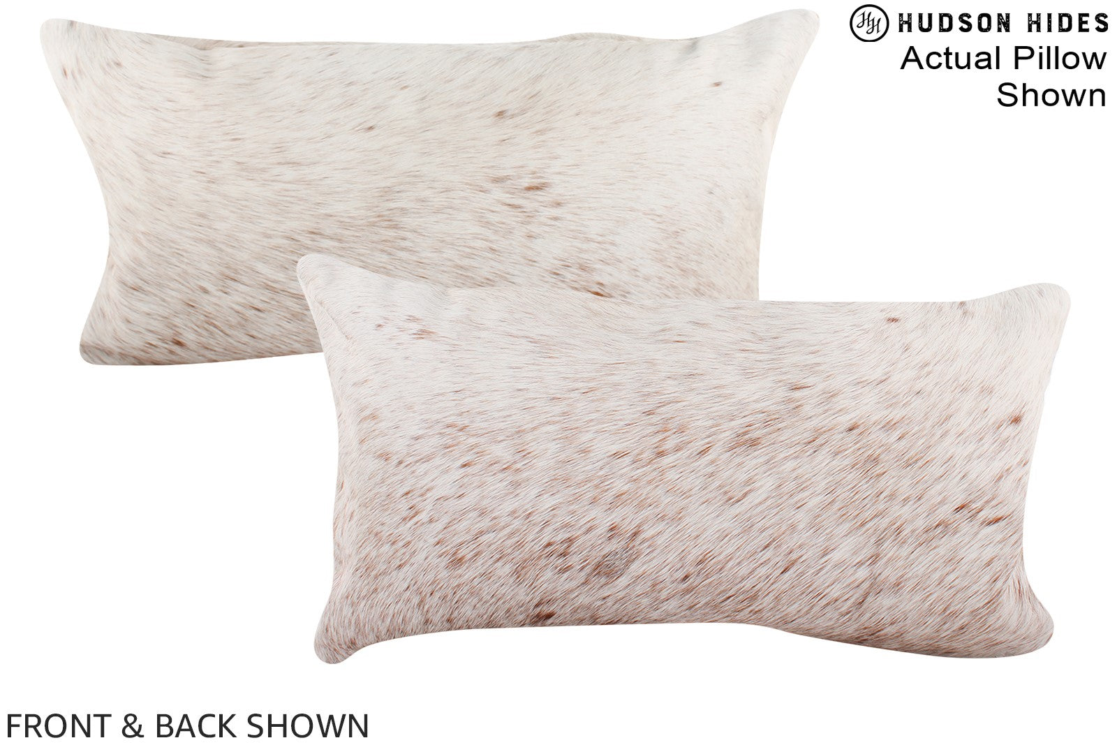 Salt and Pepper Brown Cowhide Pillow #A15967