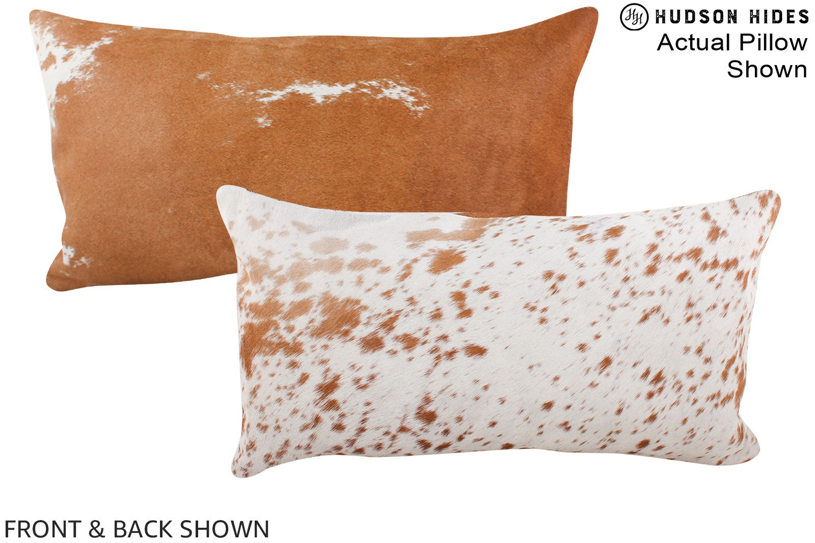 Salt and Pepper Brown Cowhide Pillow #A15968