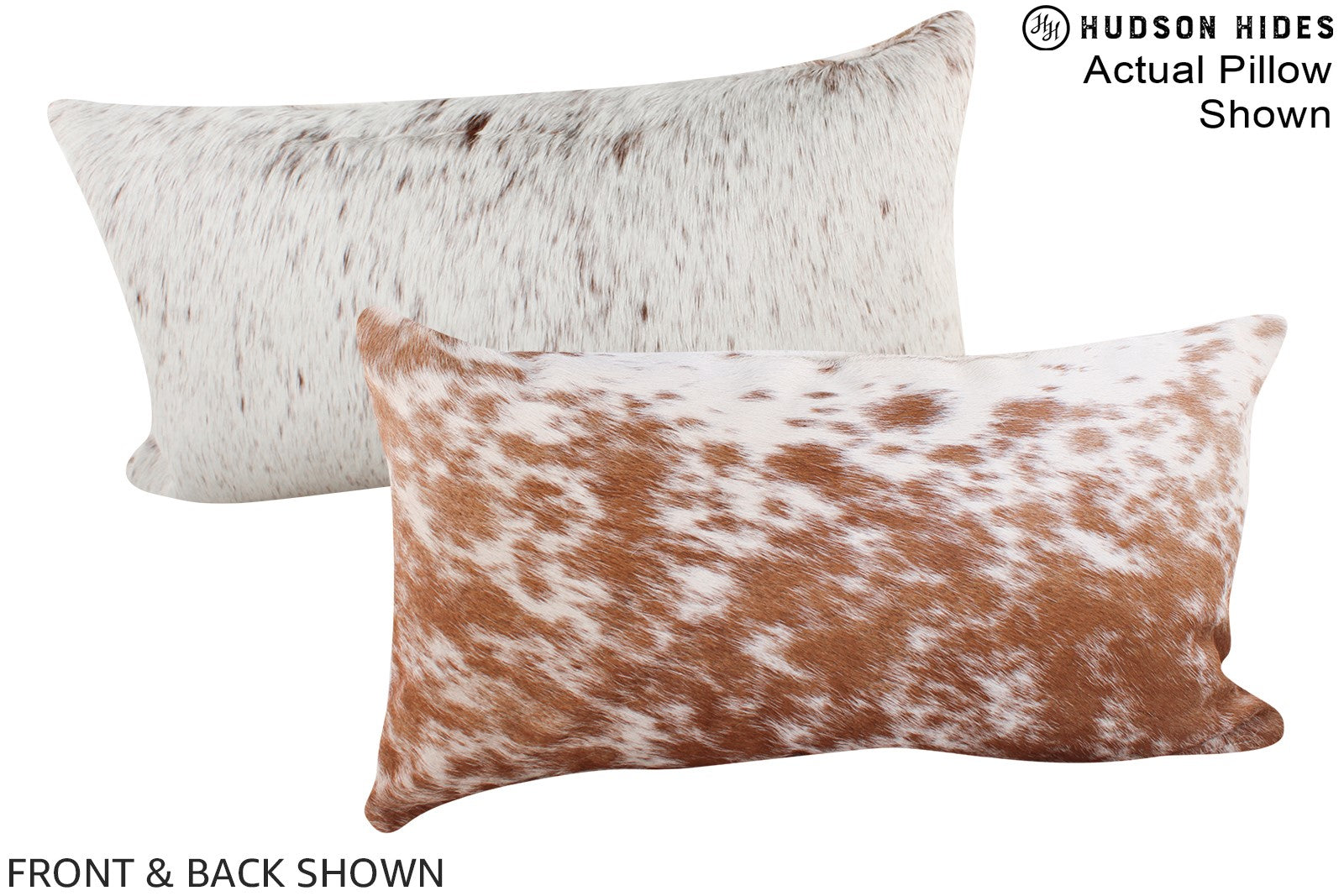 Salt and Pepper Brown Cowhide Pillow #A16014