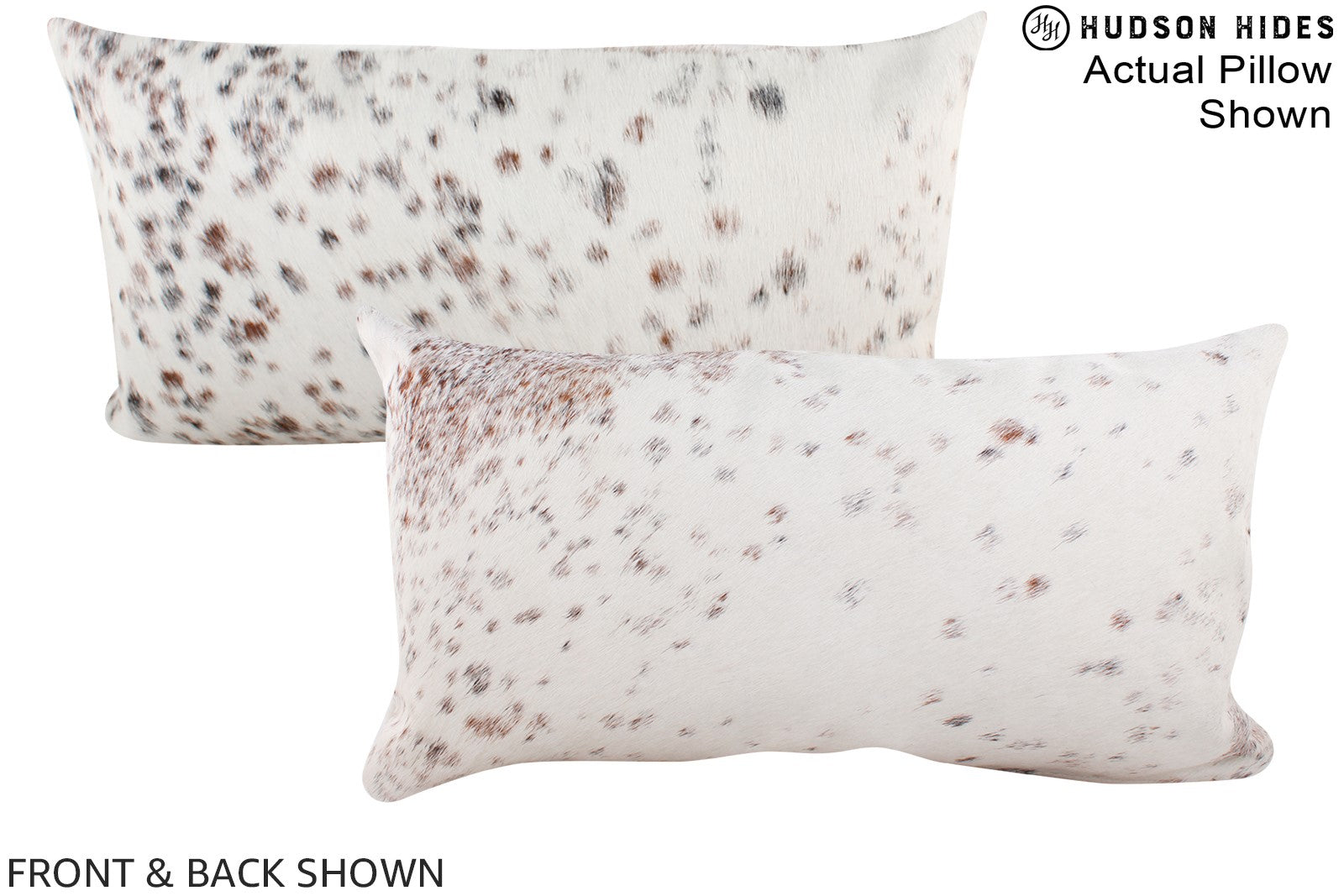 Salt and Pepper Brown Cowhide Pillow #A16030